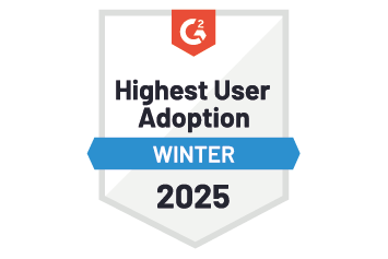 Badge g2 Highest User Adoption 2025